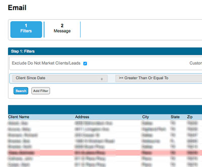 email blast upsell screenshot
