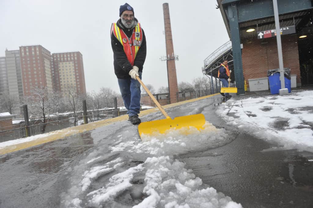 Snow storm shoveling