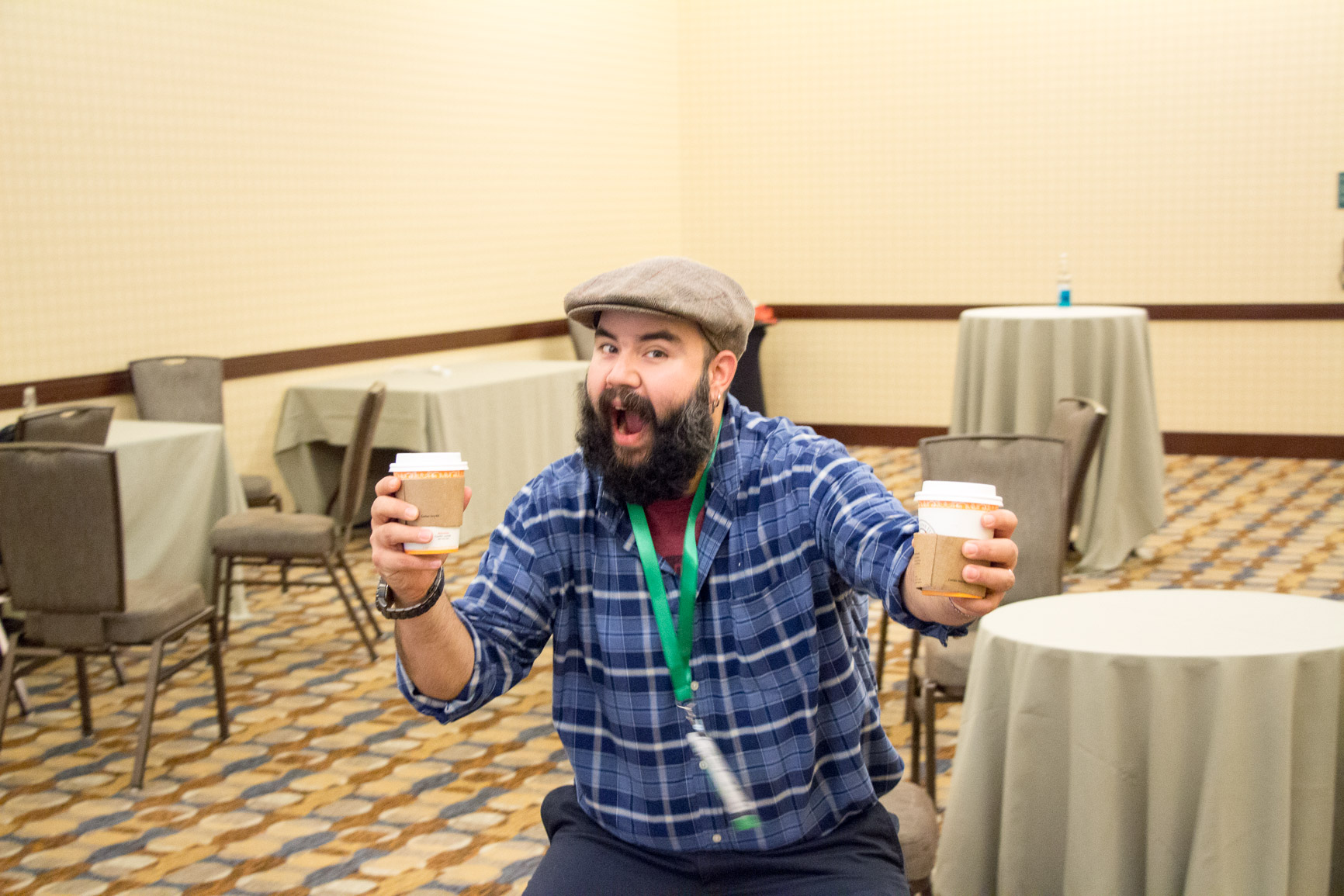 Bear Getting His Daily Dose before the Podcast