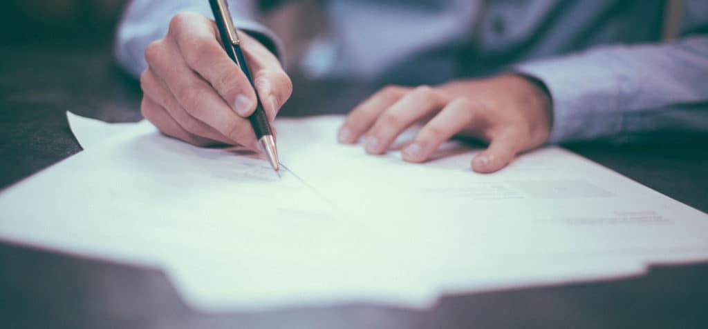 signing legal document