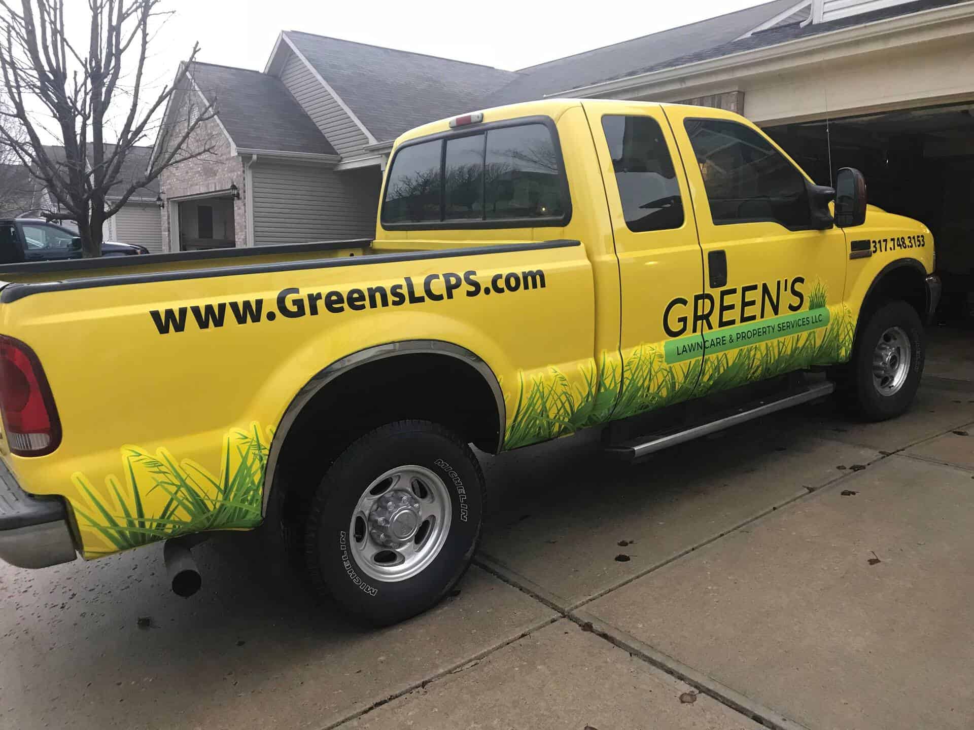 Lawn Care Truck Wraps Green's Service Autopilot