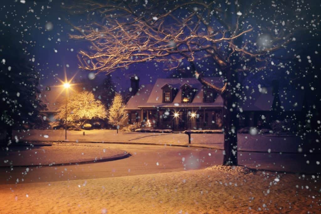 Snow-residential-area