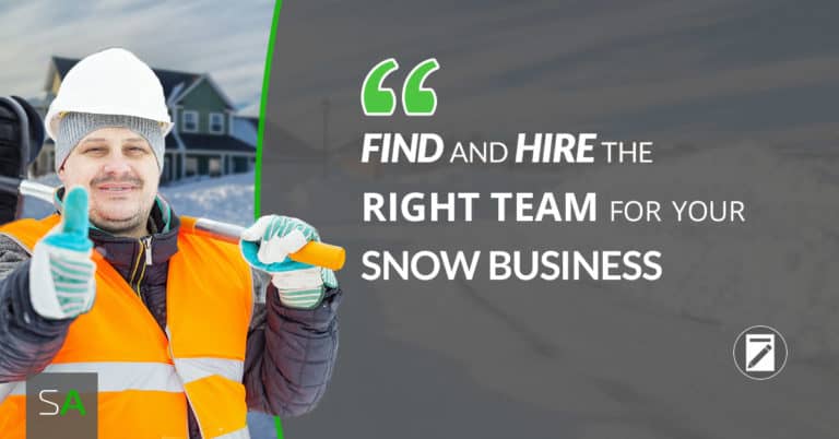 snow removal worker in the field