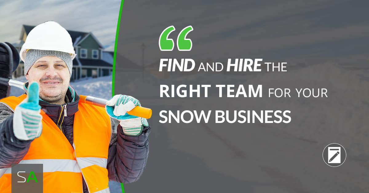 snow removal worker in the field